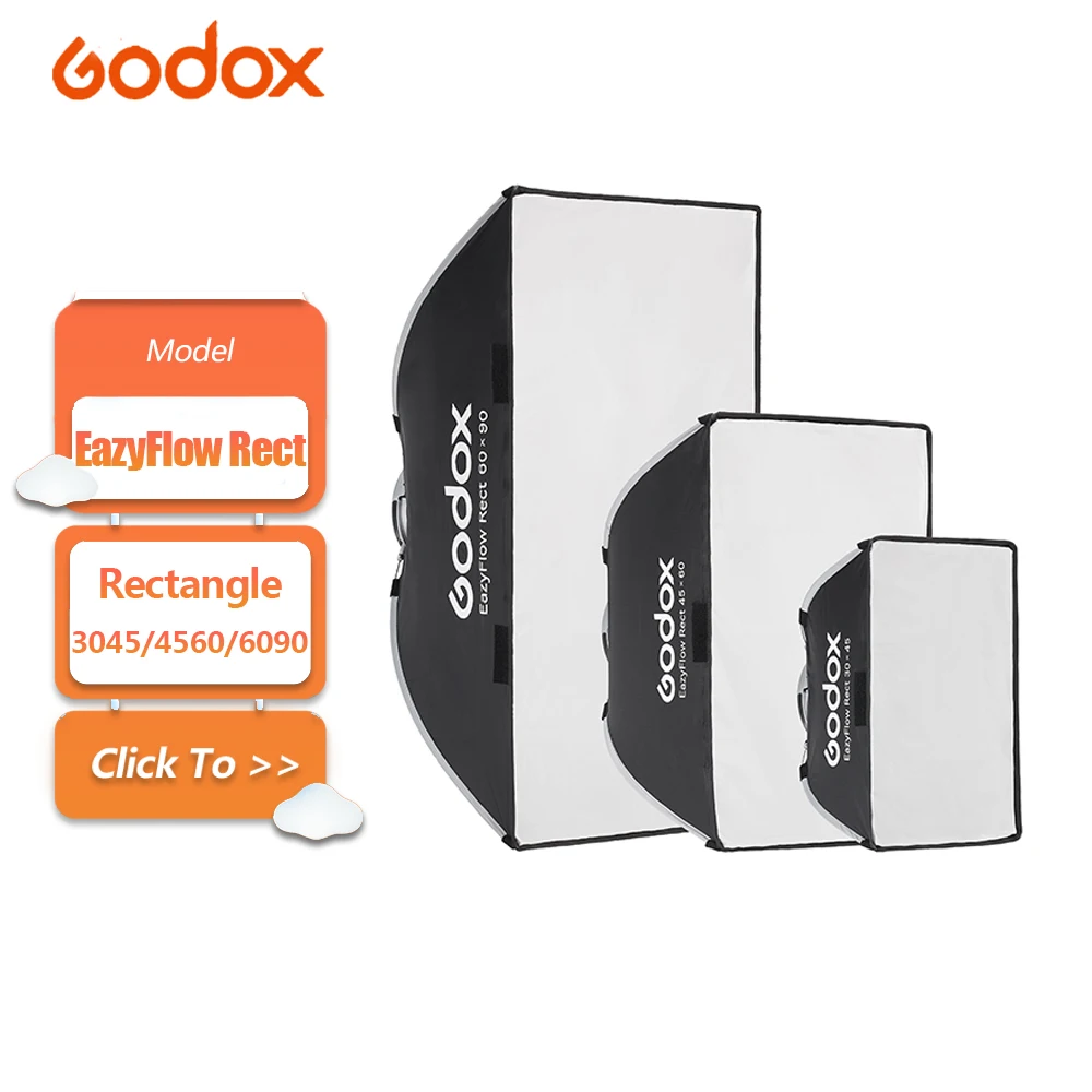 Softbox Portable Strip - Софтбокс Godox EazyFlow Rect 3045/4560/6090, складной,