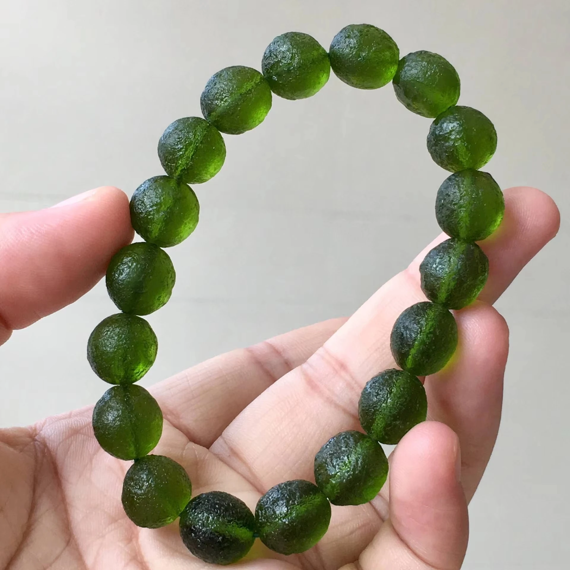 18Pcs  Natural Green Czech Moldavite Meteorite  Chakra Healing 34-35g