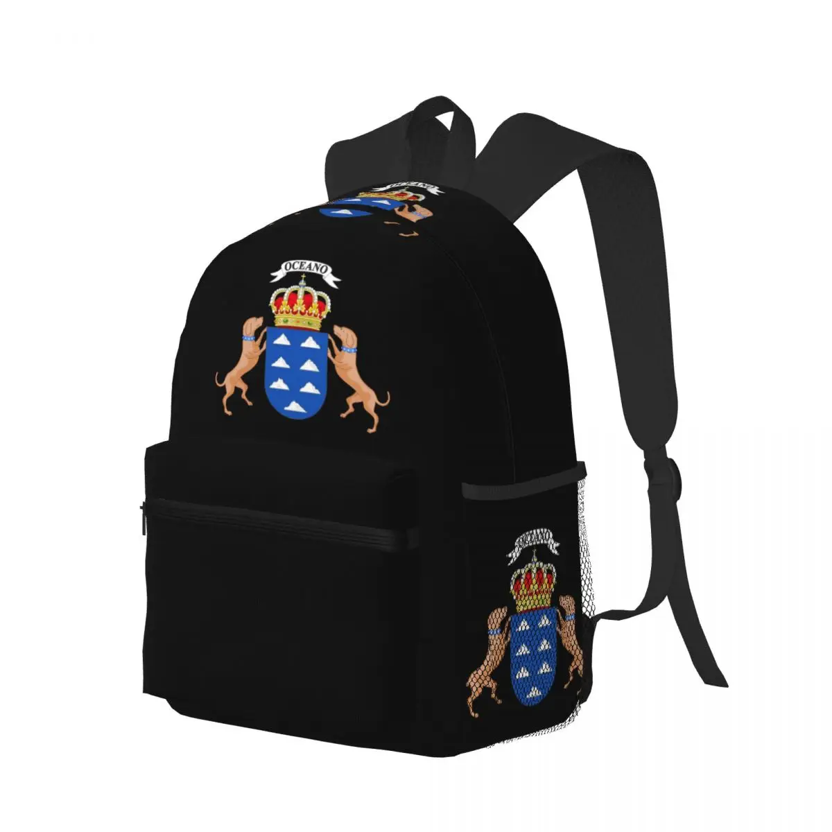 

Spain Flag Oceano Canary Islands Student Backpack School Bag Hiking Travel Daypack for Men Women Bookbag Shoulder Bags