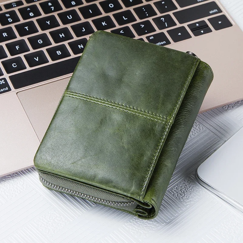 กระเป๋าสตางค์สำหรับผู้หญิงสั้นหนังแท้ Bifold แฟชั่นผู้หญิง dompet koin กระเป๋าเงินใส่บัตรกระเป๋าผู้หญิงกระเป๋าสตางค์ carteira