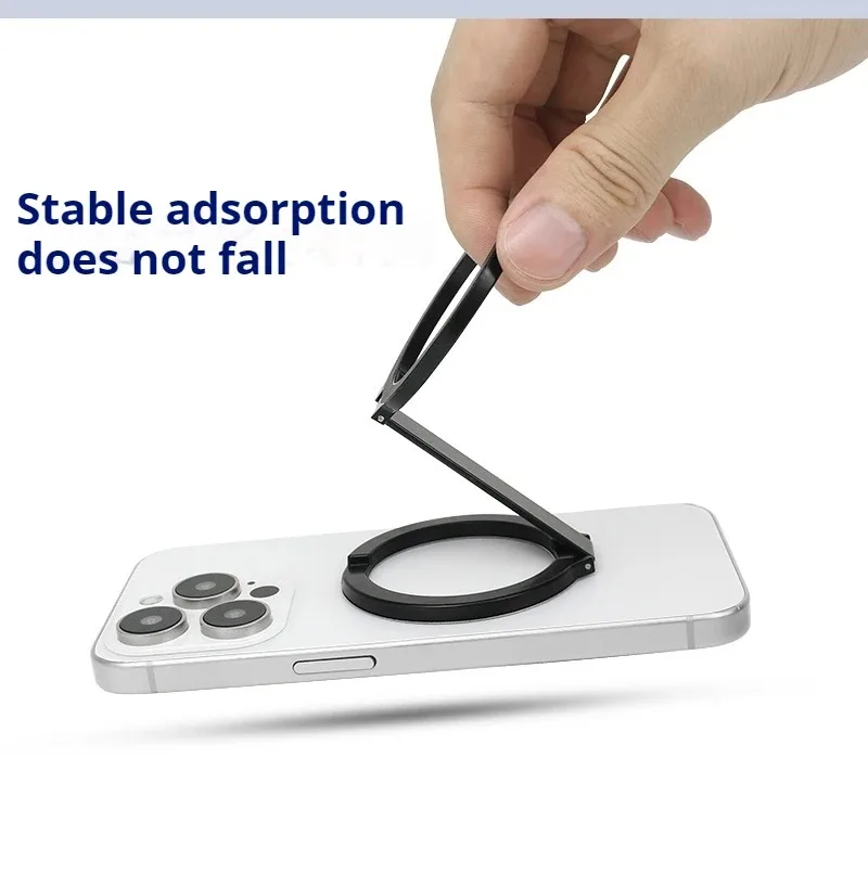 

Магнитная металлическая подставка для телефона, вращающаяся двусторонняя Sdsorption, портативный универсальный настольный компьютер, регулируемая высота, 360° ° вращение