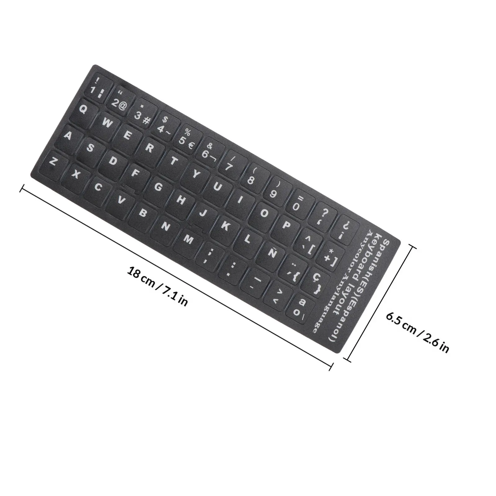 10Pcs Spanish Keyboard Stickers Multi-Language Layout Removable Reusable PVC Sturdy Universal Fit All Standard Keyboards