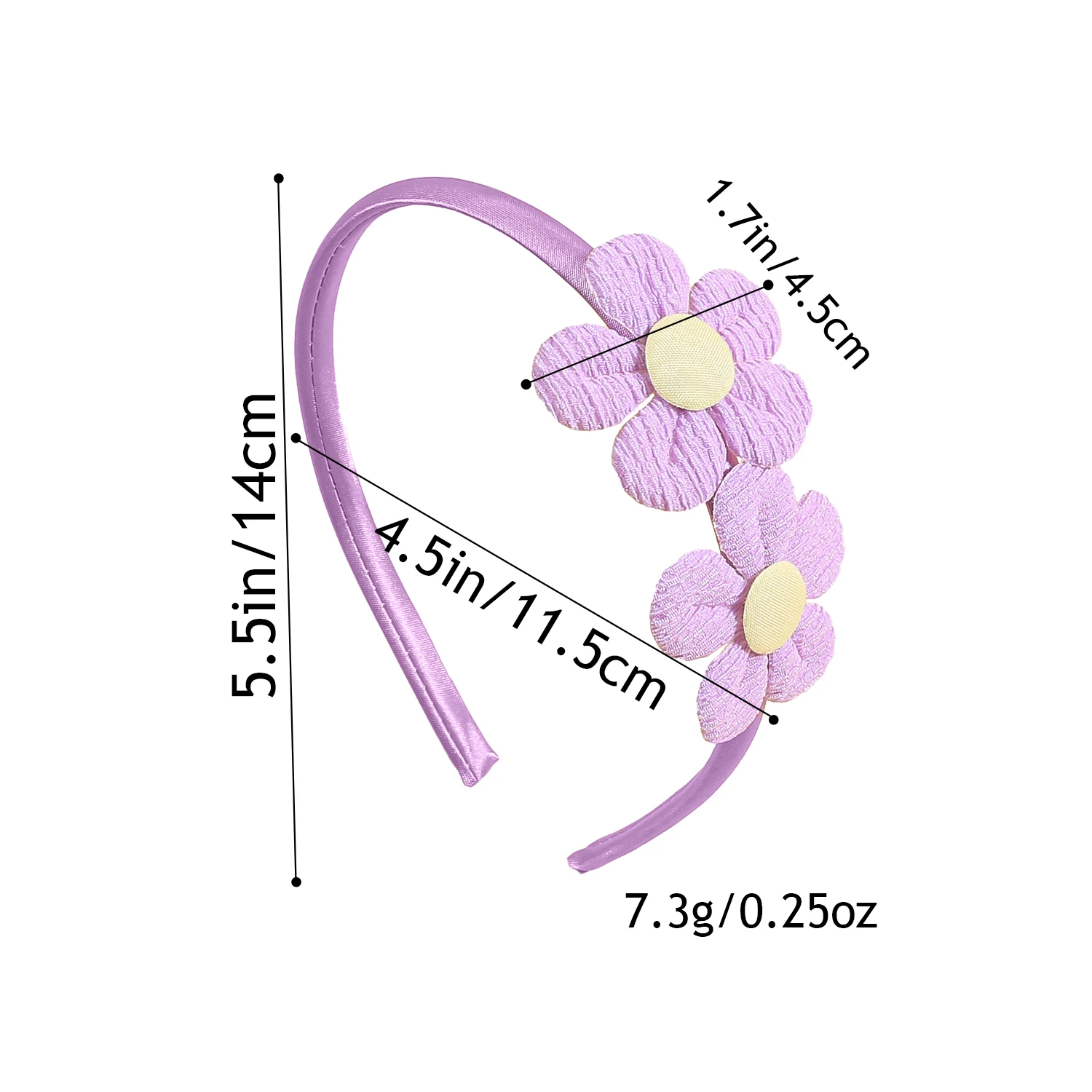 4/8pcs Flower Headbands for Girls Kids Girls Plastic Satin Hairbands Cute Flower Headband Children Hair Aceessories