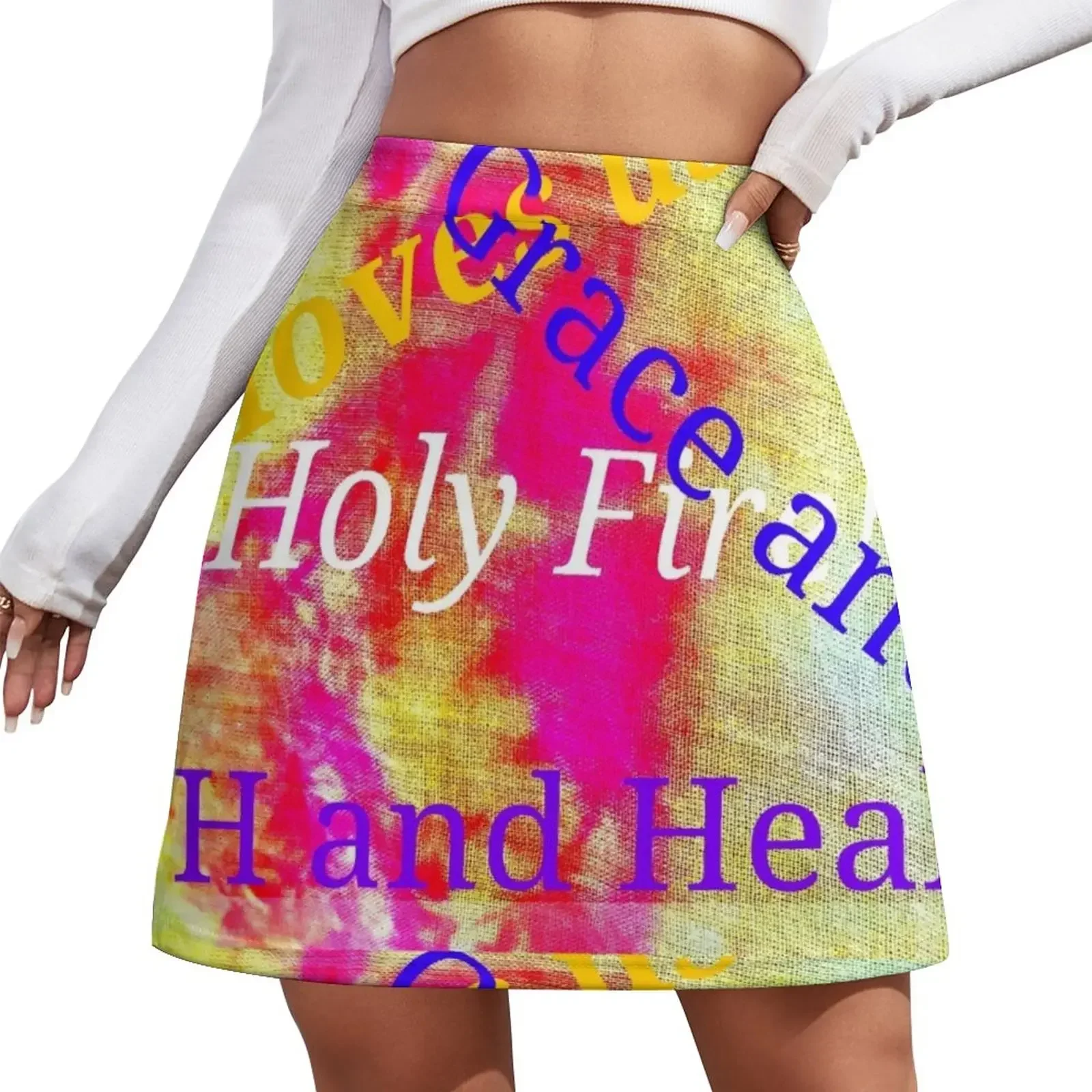 

Holy Fire (Jesus Loves Us). Mini Skirt Women's clothing clothes for women skirts for womens