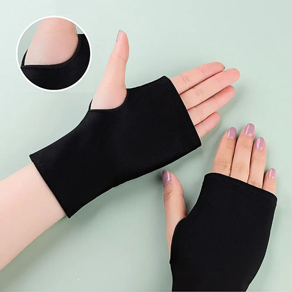 Sonnenschutz schutz finger lose lange Handschuhe Frauen Arm cool Sommer feste Fäustlinge halbe Finger Ärmel Fahr zubehör