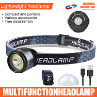 Multi-function XPG+COB Headlamp Work Lamp with Magnet Hook Cap Clip Lamp Camping Lamp Glare Flashlight Running Night Fishing