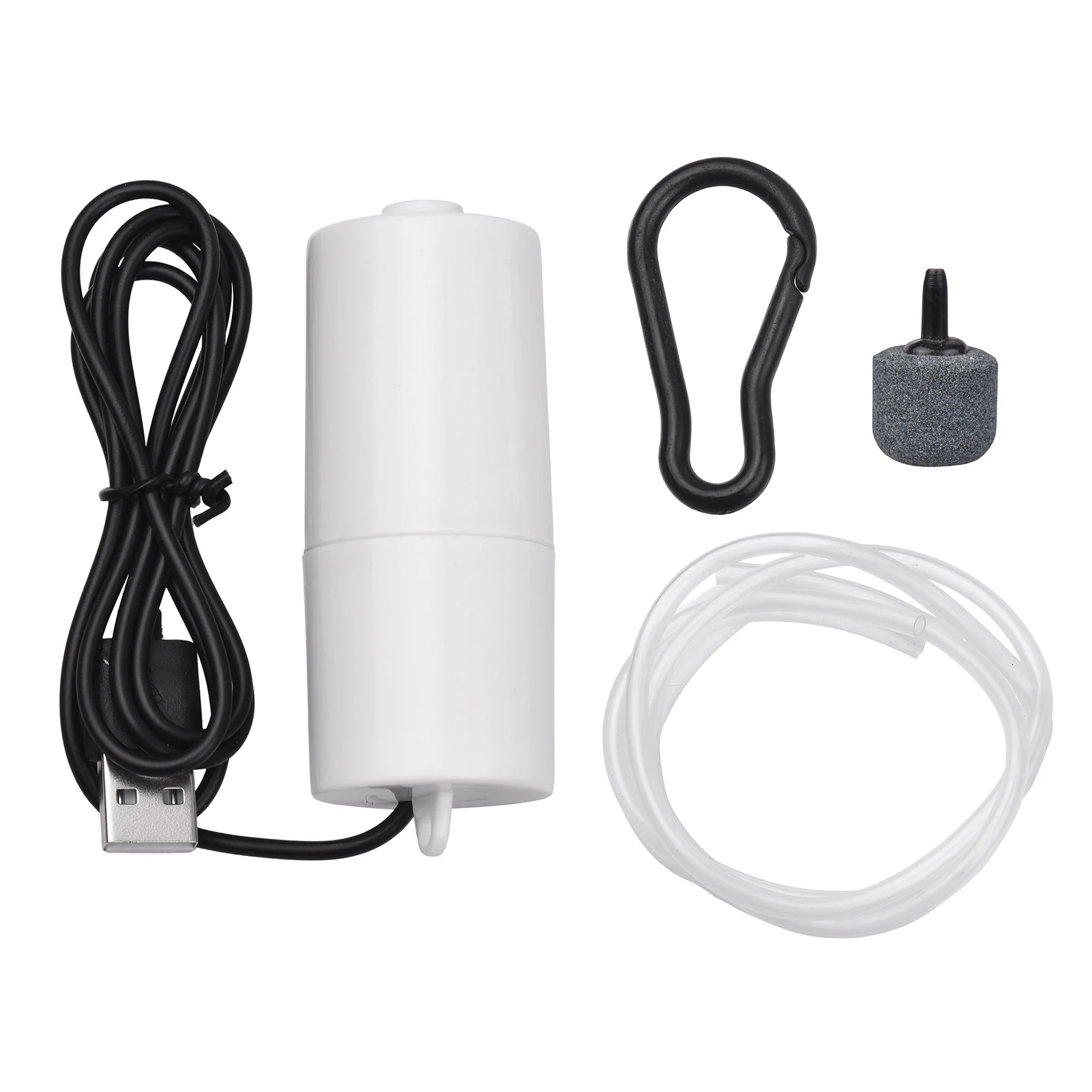 Pompa Udara untuk Akuarium Akuarium Pompa Udara USB Pompa Oksigen Kecil dengan Gesper Gantung Tabung Batu Udara untuk Ikan Memancing Di Luar Ruangan