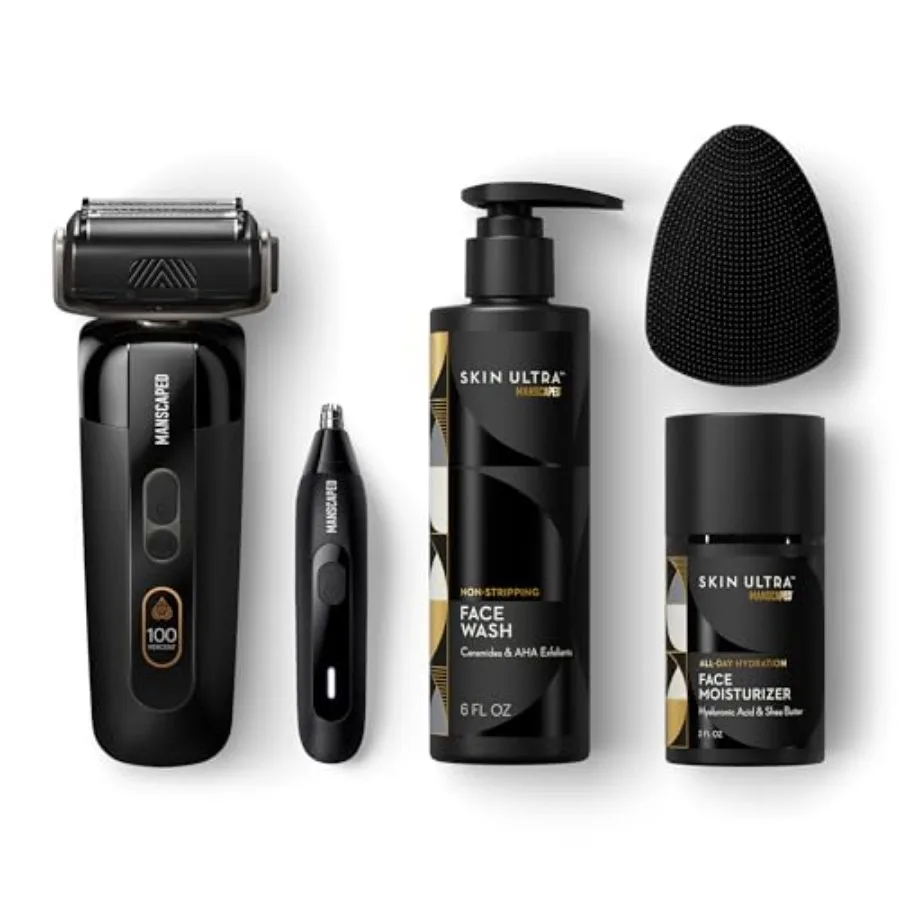 ® Face Box Includes - The Chairman™ PRO Men's Foil Shaver, Weed Whacker® 3.0 Plus Nose and Ear Hair Trimmer, Face Buffer Silico