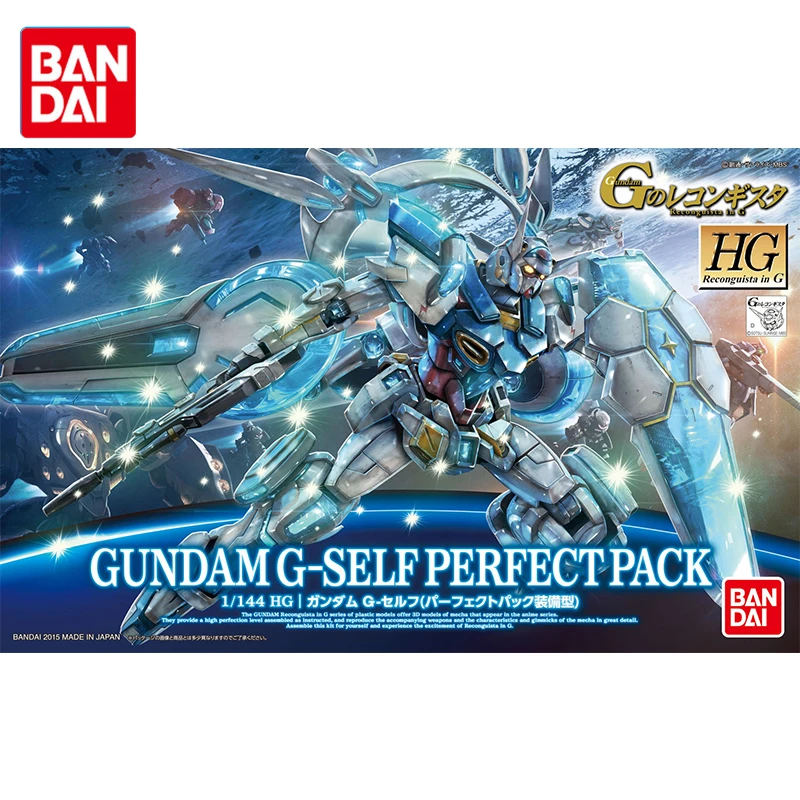 Bandai Gundam Model Kit Anime Figure HG 1/144 GUNDAM G-SELF PERFECT PACK Form Action Figures Toys Gifts for Children