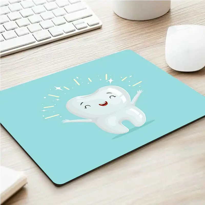 Cute Tooth Small Cartoon Anime Gaming Mouse Pad Keyboard Mouse Mats Smooth Company For PC Mouse Carpet