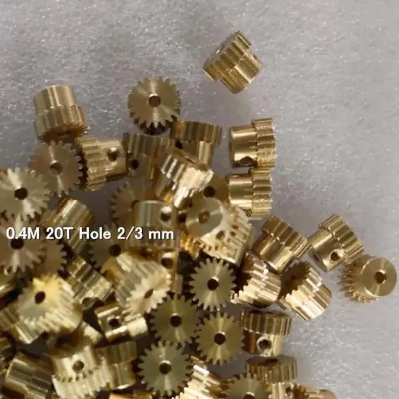 

2PCS/LOT 0.4M 20T Hole 2 3 mm Copper Step Gear M2 Outer Diameter 8.8mm