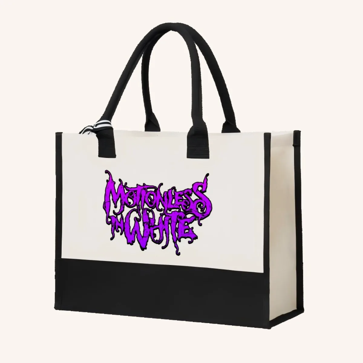 Motionl باللون الأبيض تي شيرت الجمجمة Miw 2026 وصول جديد موضة عملية واسعة قابلة لإعادة الاستخدام حمل حقيبة نمط طباعة 2 لهجة الثقيلة #4