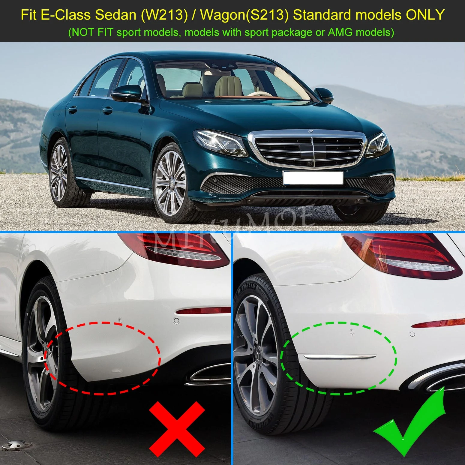 Car Mudflap For 2017-2023 Mercedes Benz E-Class Sedan Estate W213 S213 Fender Mud Guard Flaps Splash Flap Mudguards Accessories