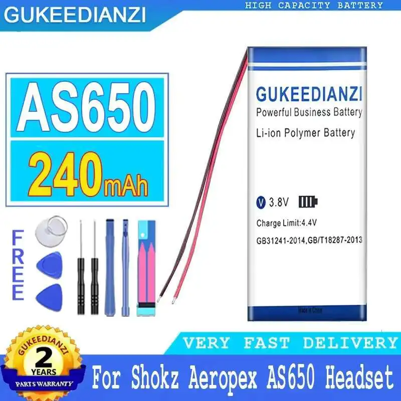 

Long-Lasting Performance For Shokz Aeropex AS650 Headset Wireless Headphones Battery 240Mah