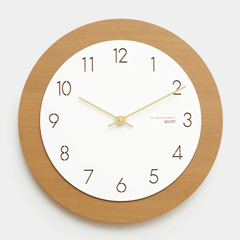 Glass Kitchen Wall Clock Classic Nordic Design Office Wooden Silent Clock Stylish Modern Relogio Parede Living Room Decoration