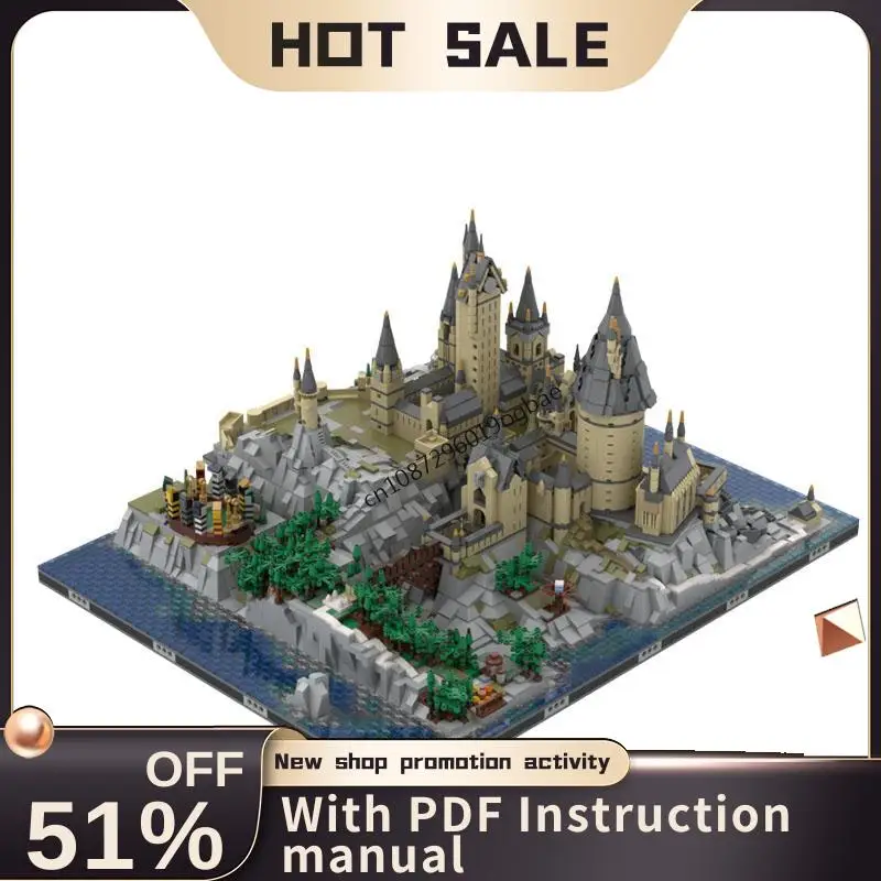 جديد 7587 قطعة فيلم سحري مشهور Moc Micropolis قلعة نموذج بنة لتقوم بها بنفسك الأفكار الإبداعية لعبة طفل هدية عيد الميلاد والكريسماس