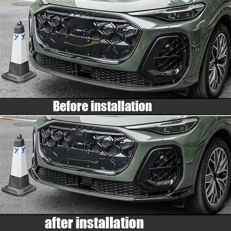 For Audi Q5 GU 80А 2025 2026 2027 Adhesive installation front bumper anti scratch corner protector exterior modification parts view 3