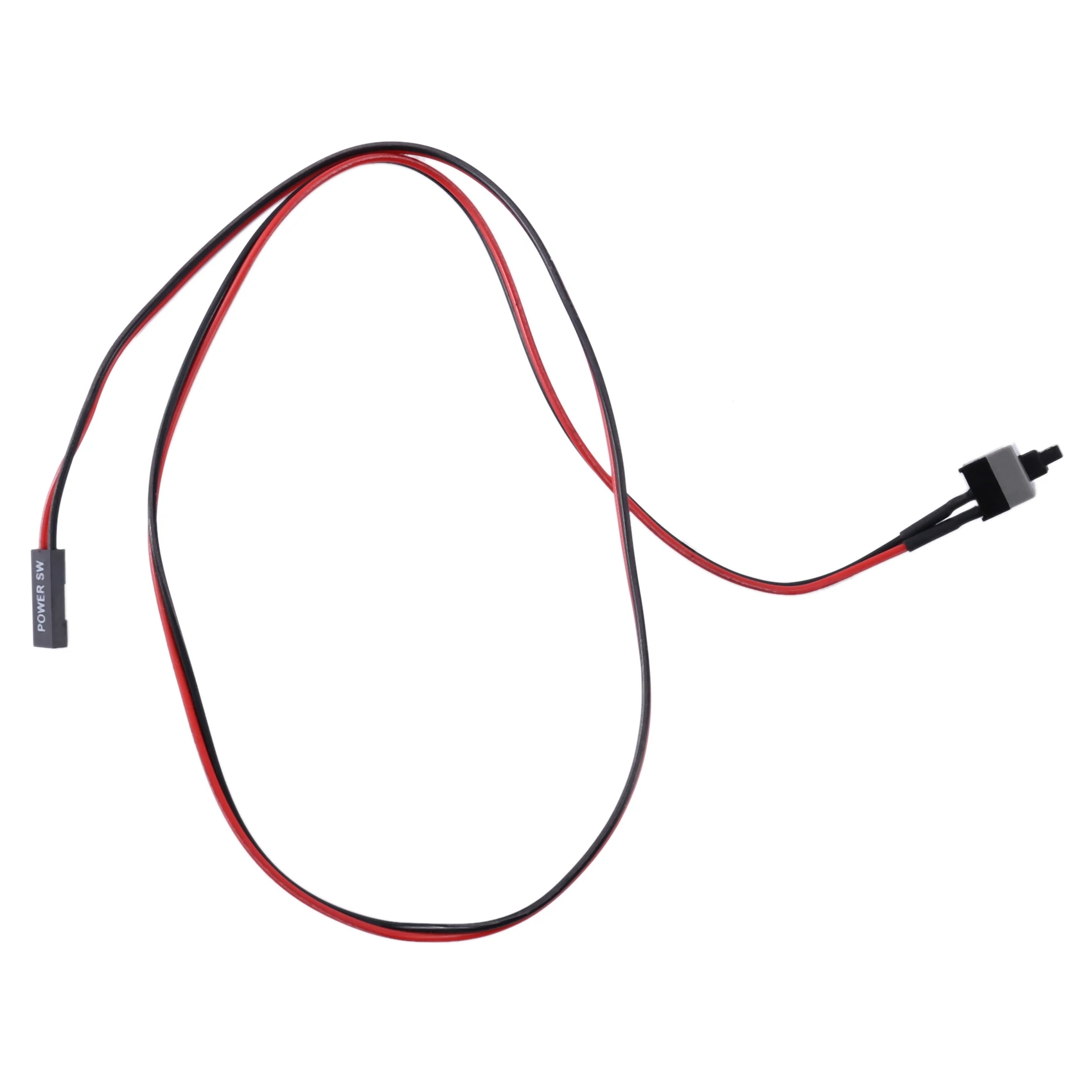 2 Pack 2 Pin Sw Pc Voedingskabel Aan/Uit Drukknop Atx Computer Switch Draad 45Cm