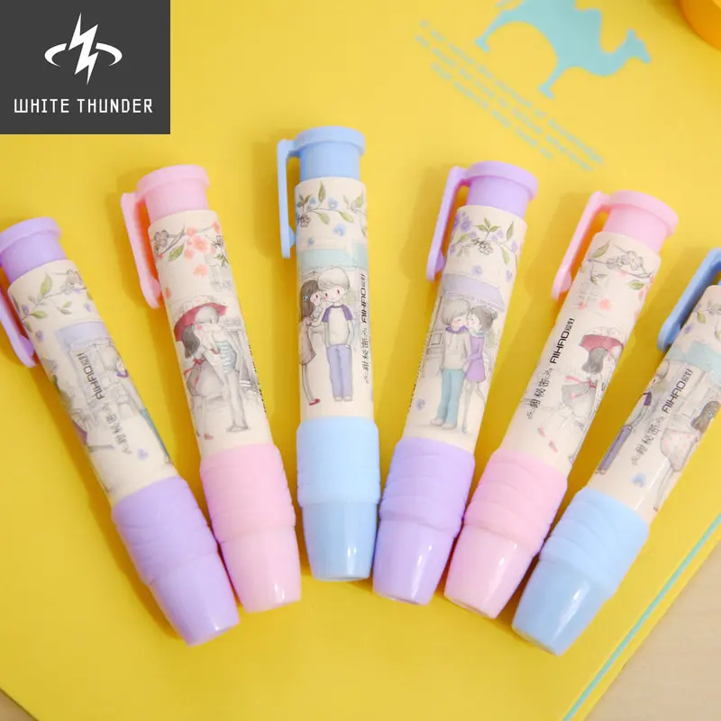 

Random Press Kawaii Cartoon Eraser Cute Kids Student Stationery Creative Child Gift School Supplies Primary Writing Eraser