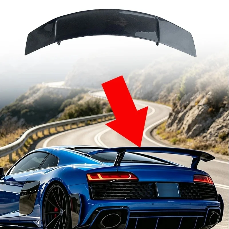 High Quality V Style Rear Trunk Spoiler Lip Wing For 2016 Car Exterior Body Kits Modification Accessories 3