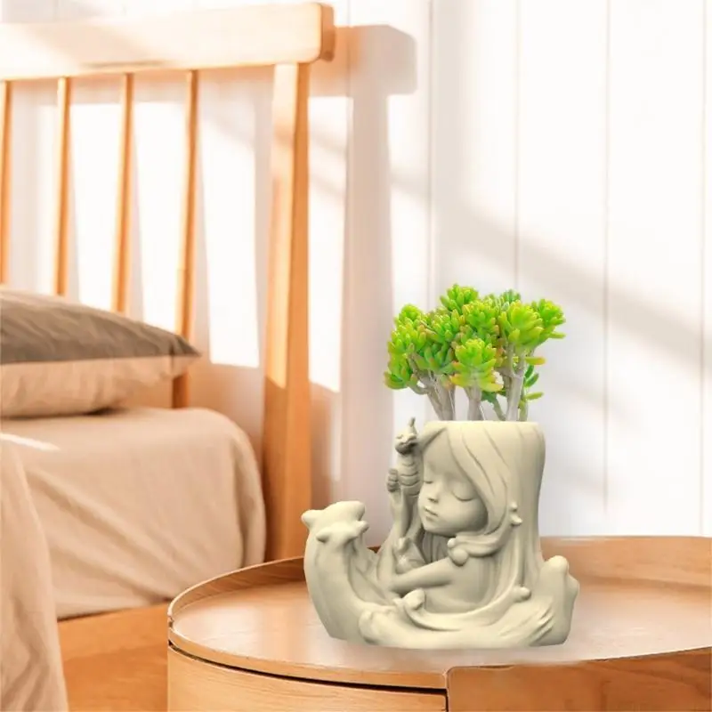 

31BF 4 шт. силиконовые формы для цветочных горшков для суккулентов, подходящие для садового цветочного горшка своими руками