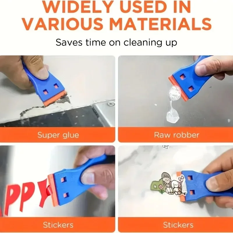 Plastic Razor Blade Combination To Remove Glue Stickers,decals,window Glass Cleaning, Paint Scraper, Residual Glue Cleaning Tool