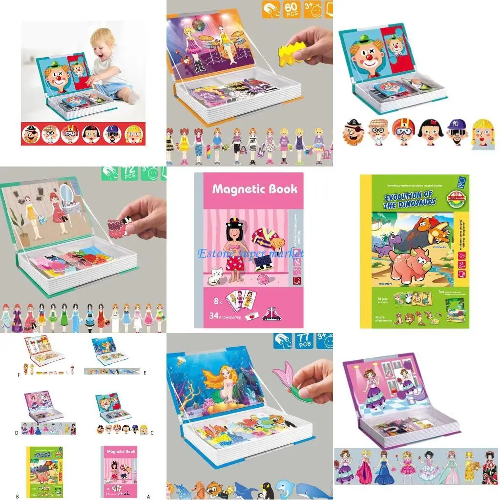 090B Sách Từ Tính Trẻ Mẫu Giáo Đa Dạng Trò Chơi Trên Bàn Đồ Chơi Giáo Dục