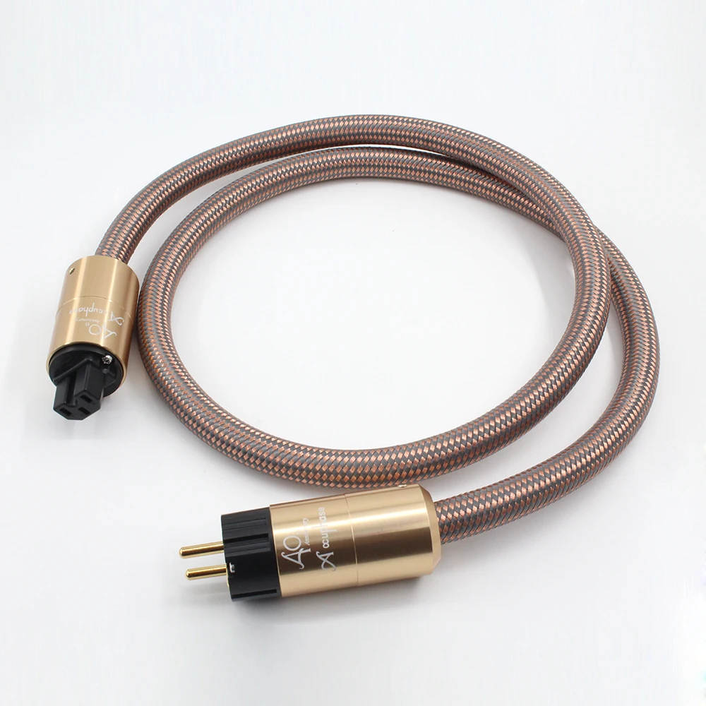 Cable de alimentación Hifi Accuphase UE/EE. UU., Cable de alimentación OFC de alta pureza con enchufe estándar europeo para amplificador, reproductor de CD, DAC
