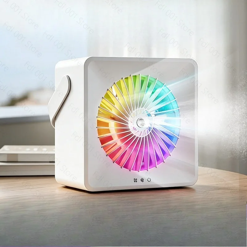 Portable Silent Humidifying Spray Desktop Fan USB for Dormitory Office Student