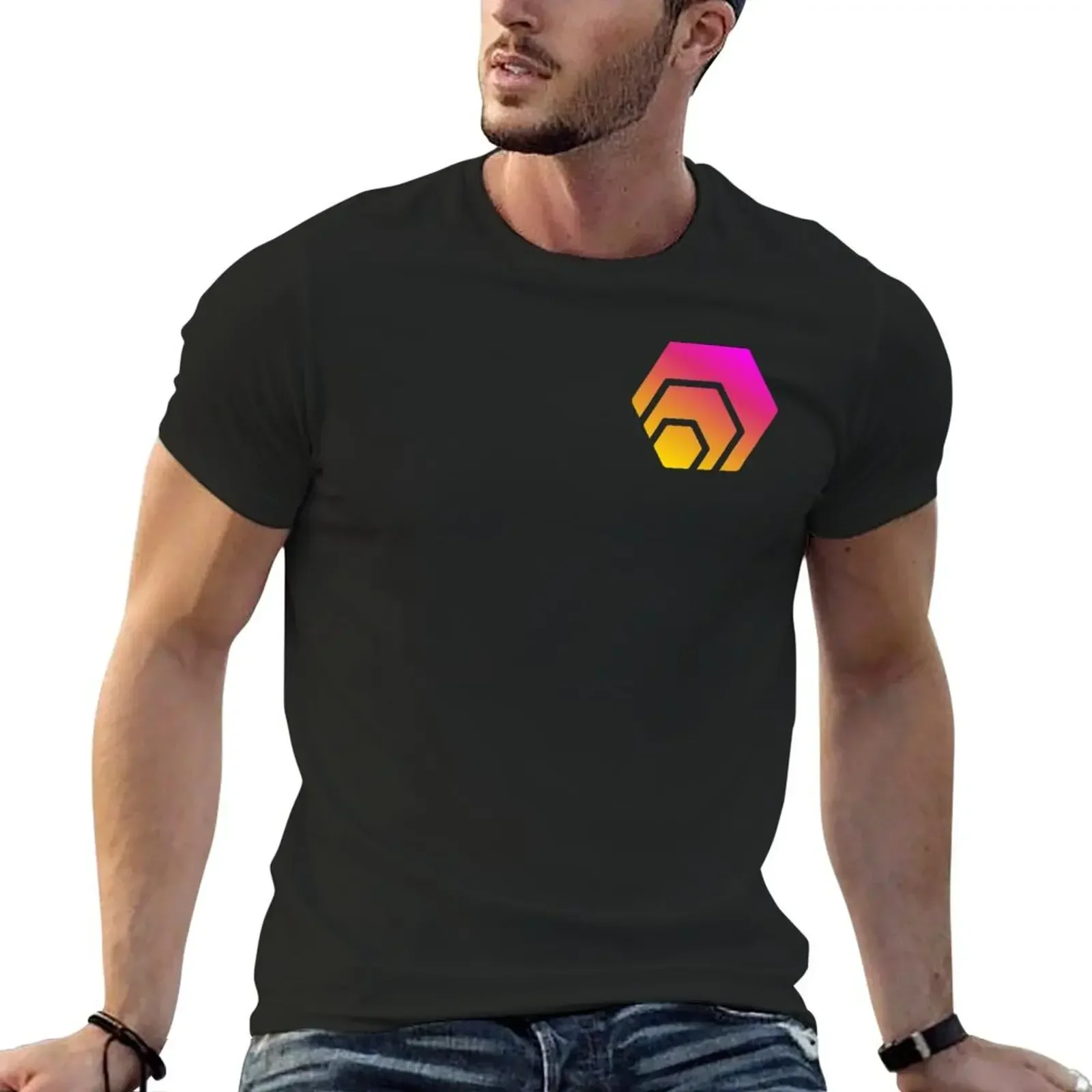 

HEX Logo - Cryptocurrency Hexagon Altcoin T-Shirt customs design your own oversizeds vintage t shirts Men's t-shirts