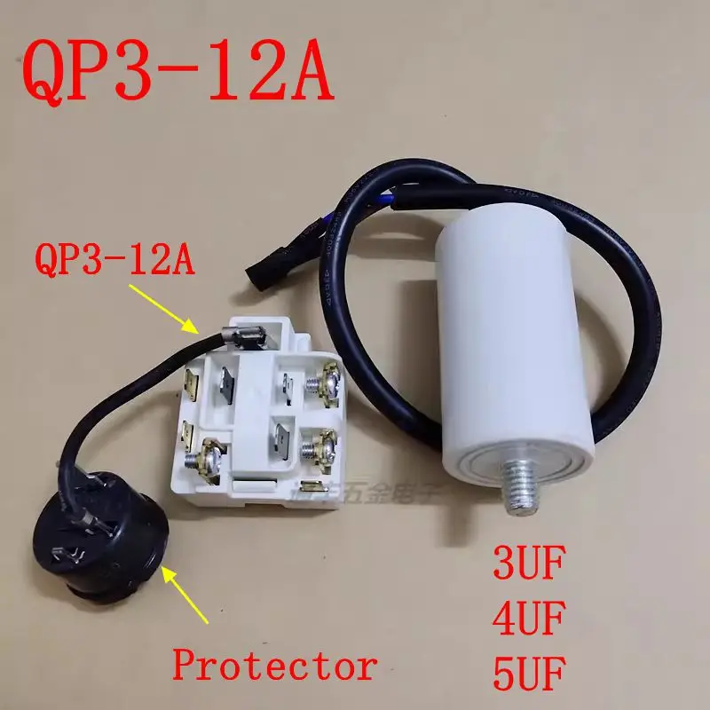 

Refrigerator Parts QP3-12A Compressor Overload Starter Protector PTC and 3UF 4uf 5UF Capacitor For Haier Replacement Fridge