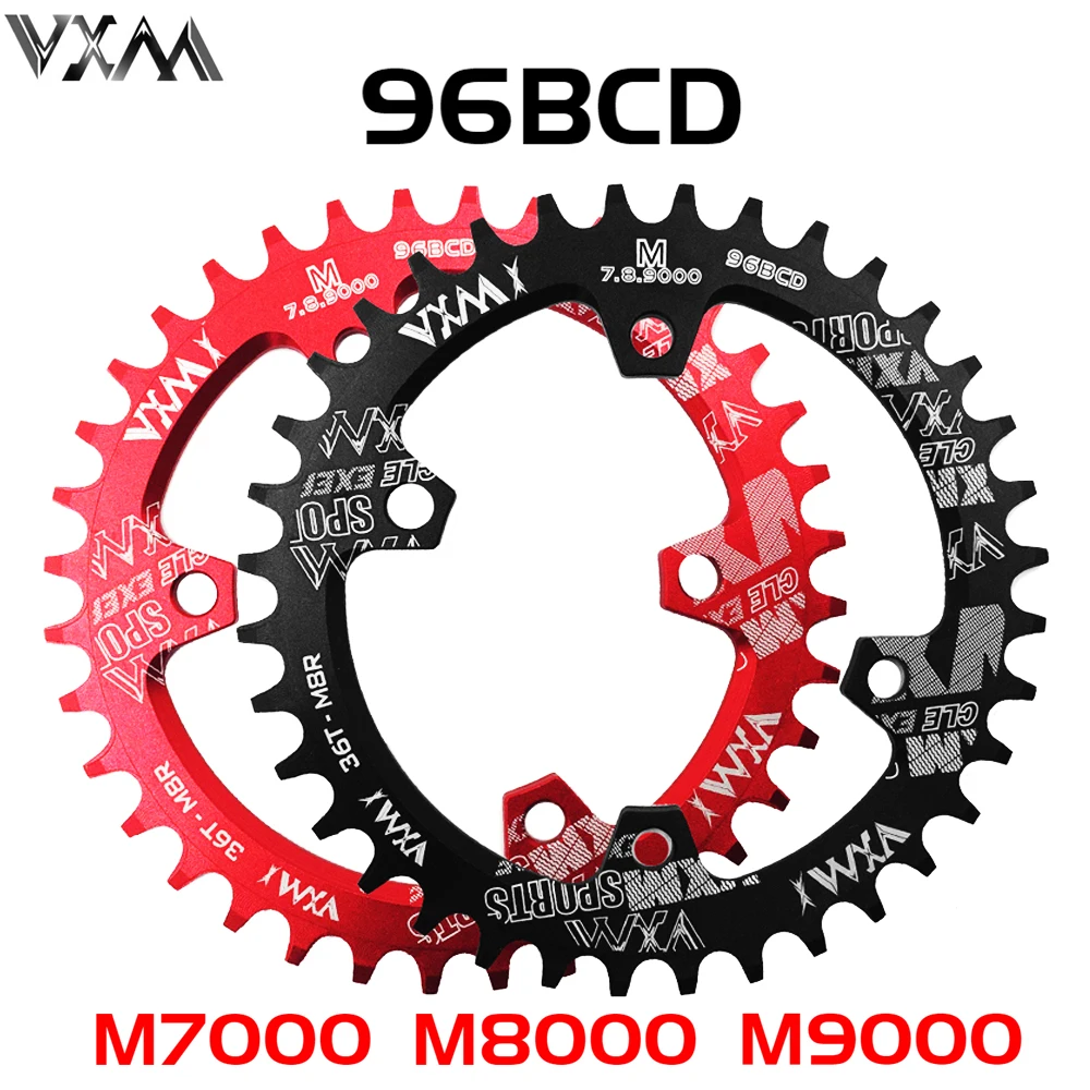 Mtb Crankset Single Crown 30 32 34 36 38 Teeth Bcd 96 Asymmetrical Chainring Narrow Wide Star Mountain Bike Monoplates M8000