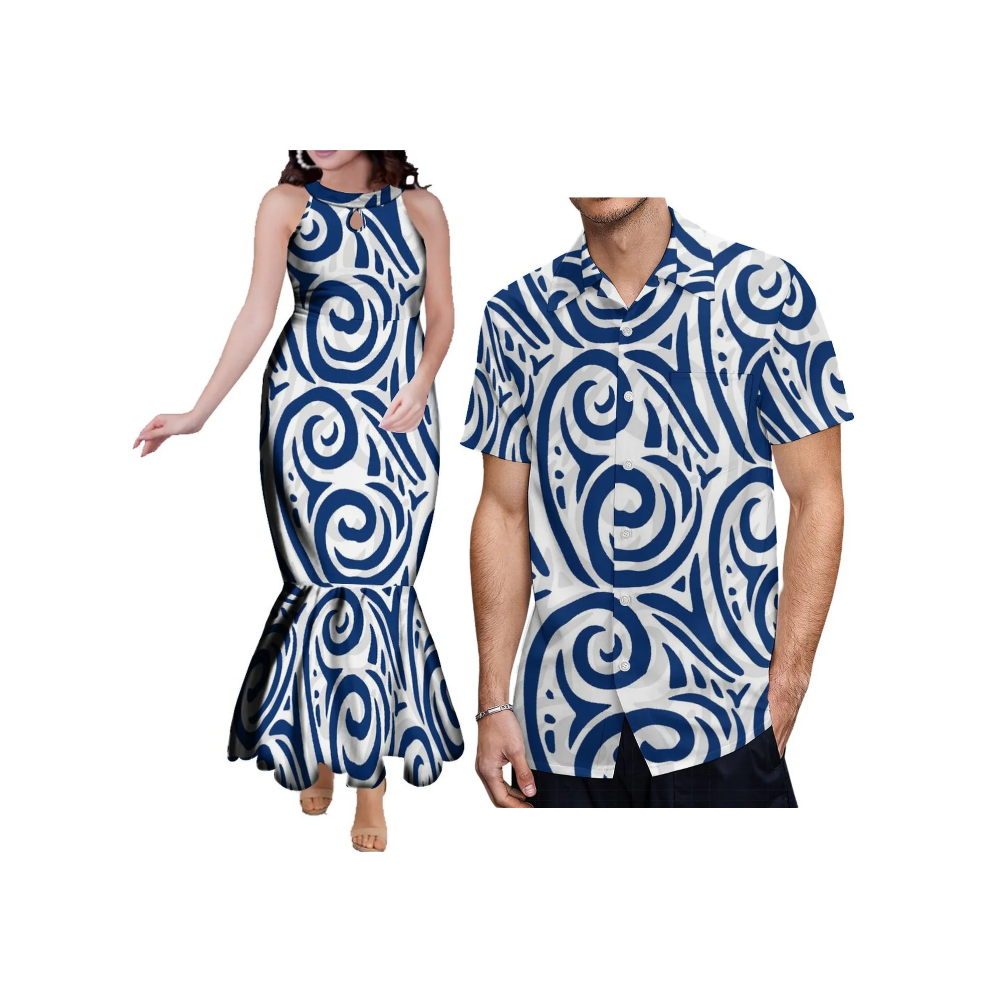 Customized Couples Clothes Big - Maxi Dress Halter ulasan dan harga