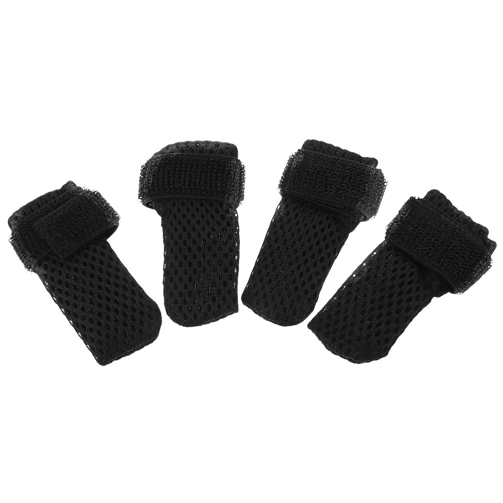

4 Pcs Protectors Claw Caps for Cats Small Feet Black Covers Durable Boots Easy On Off Anti Scratch Kitten Booties Pet