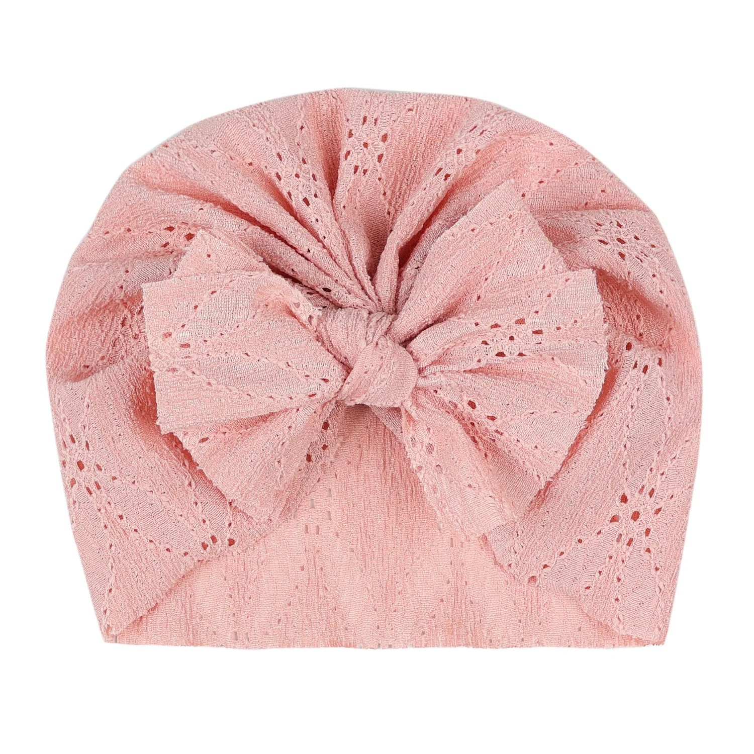 

Infant Bowknot Hat Soft Baby Girl Hat Turban Toddler Newborn Bonnet Headwraps Kids Headband wheat texture bow Indian cap