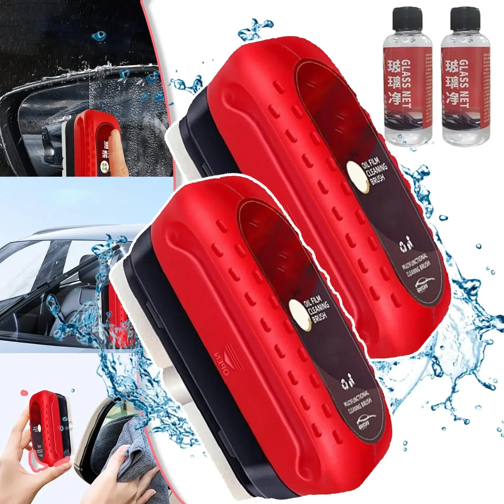 

Car Glass Cleaner Brush For Car Windshield Oil Film Cleaner Automotive Glass Sponge Cleaning Polishing Care Maintenance Brush