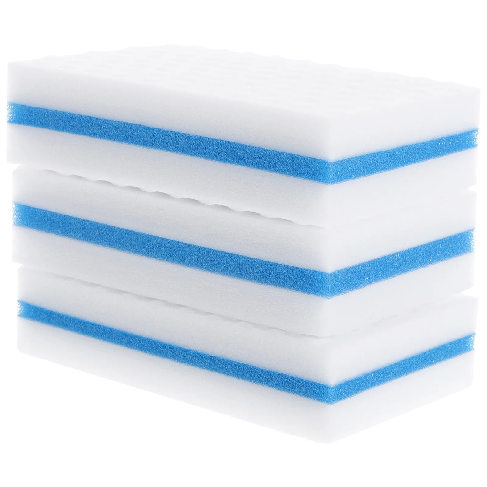 10Pcs Scrubber Three Layer Dishwashing Sponge for Kitchen Dishes Utensils Tableware Fast Drying Comfort Grip