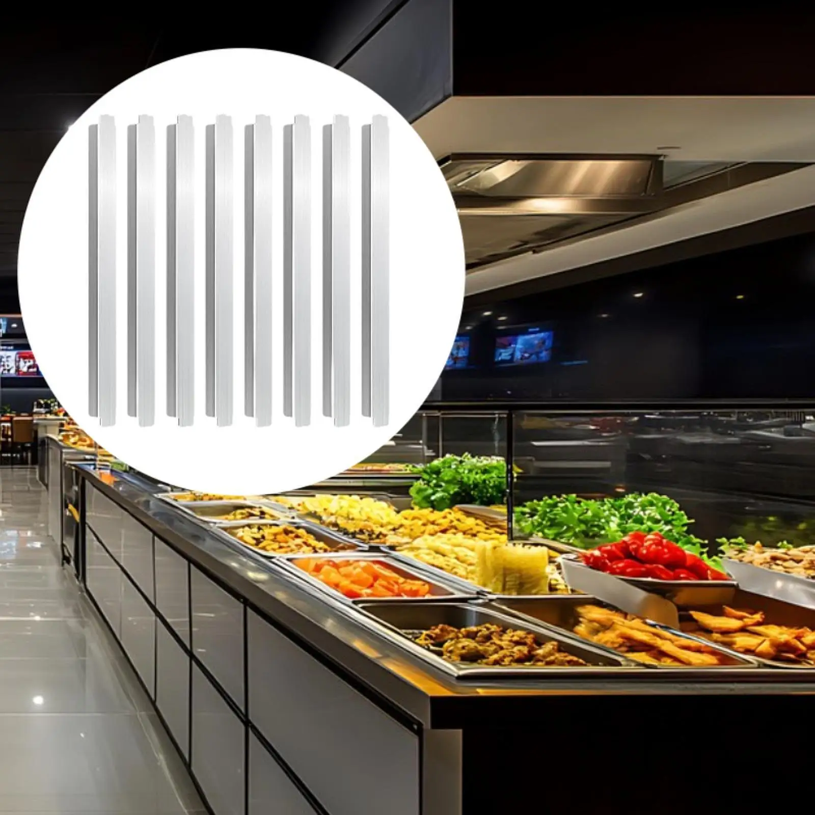 8 Pieces Steam Table Adapter Bar Adaptor Bar for Catering Commercial Kitchen