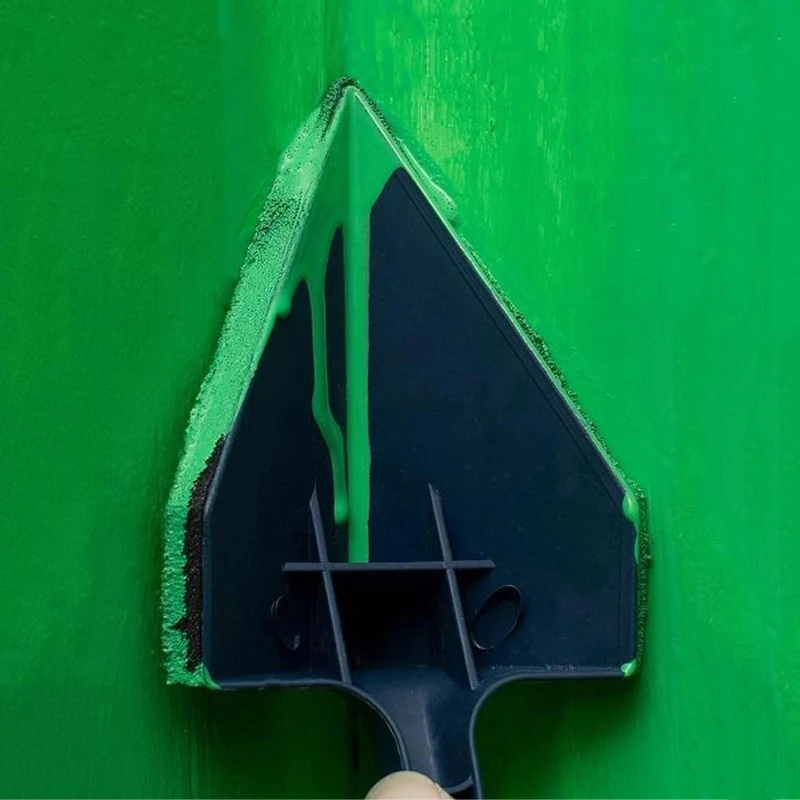 

1pc Triangle Paint Brush With Durable Plastic Handle - Multi-Functional Corner And Painter For Easy Application