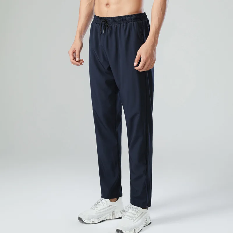 Pantalon de sport à séchage rapide pour homme, mince, respirant, jambe droite, pantalon de course décontracté, salle de sport, basket-ball, vêtements d'entraînement