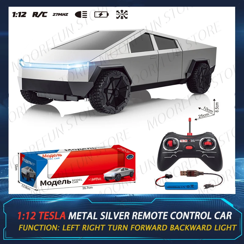 Tesla 1:12  Rc Sain Off Road Touring Vehicle Remote Control Car Simulation Pickup Car Model Children'S Toy Boys Birthday Gifts