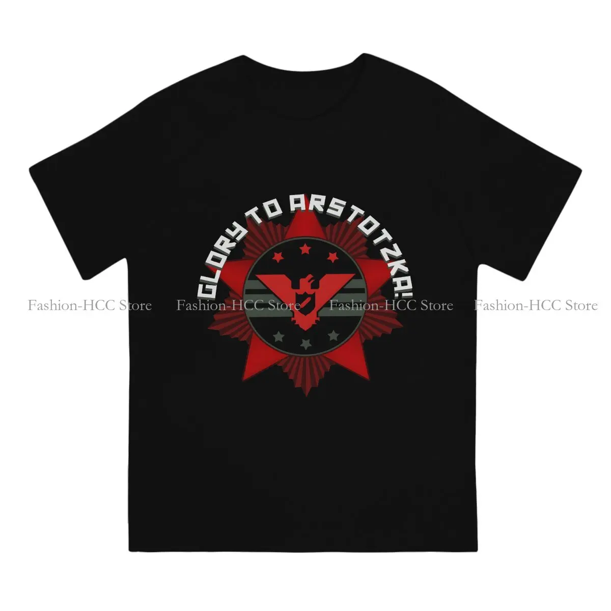 Arstotzka Emblem Casual Polyester TShirt Papers,Please Game Style Streetwear Casual T Shirt Male