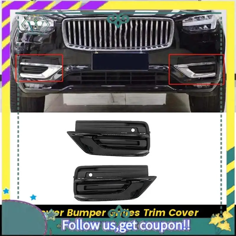 

Upgraded Lower Bumper Grilles Trim Cover For Volvo XC90 2019-2022 Fog Light Grill