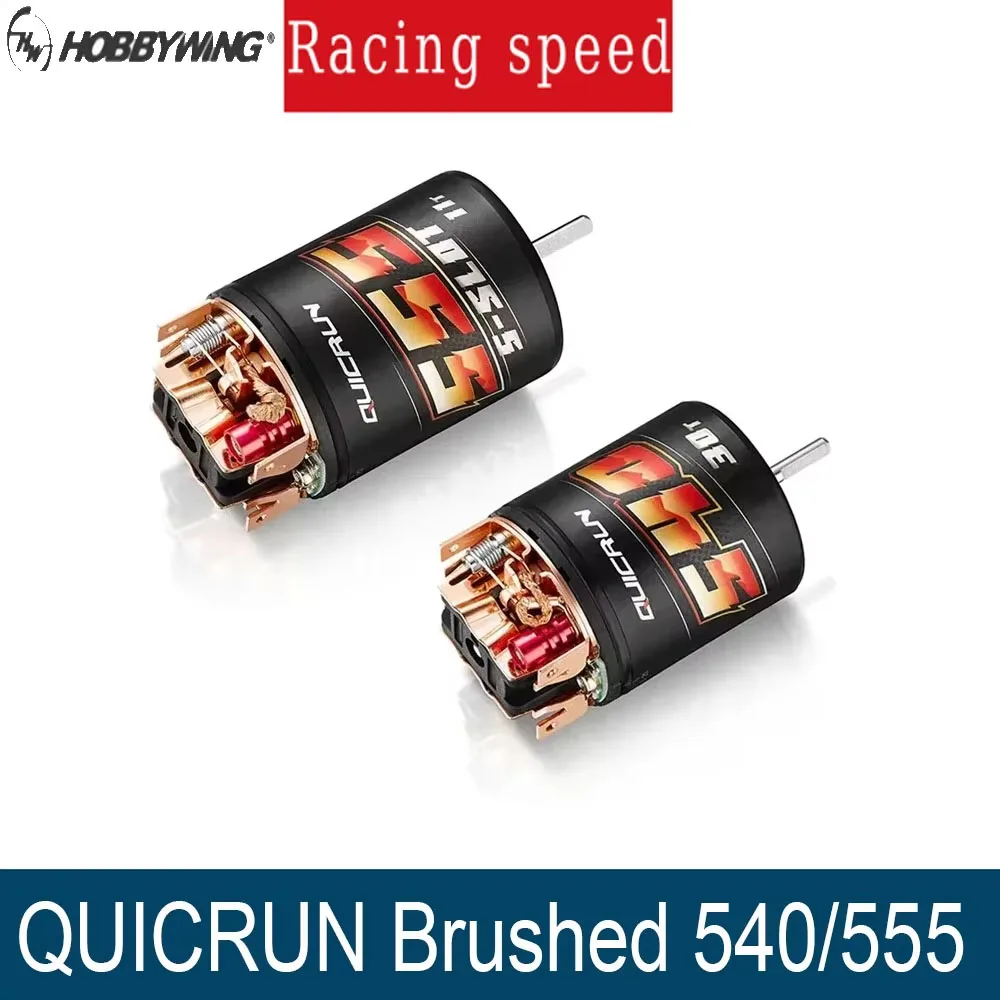 

Hobbywing QuicRun Brushed Motor 540 30T 40T / 555 11T 13T for 1/10 RC Crawler Short course truck Monster truck