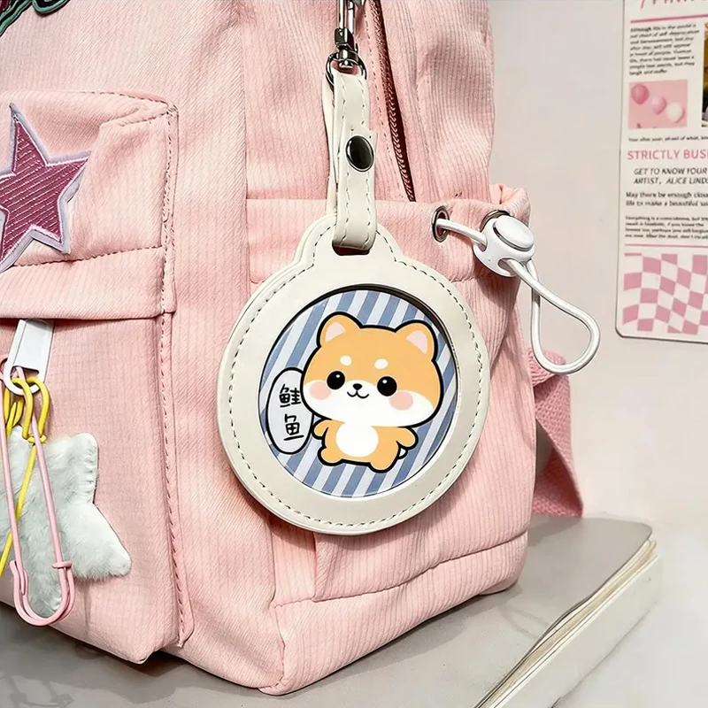 

58/75mm Round Badge Protective Case Transparent Window Fan Supplies Waterproof Badge Display Bag Hangable-1/2Pcs