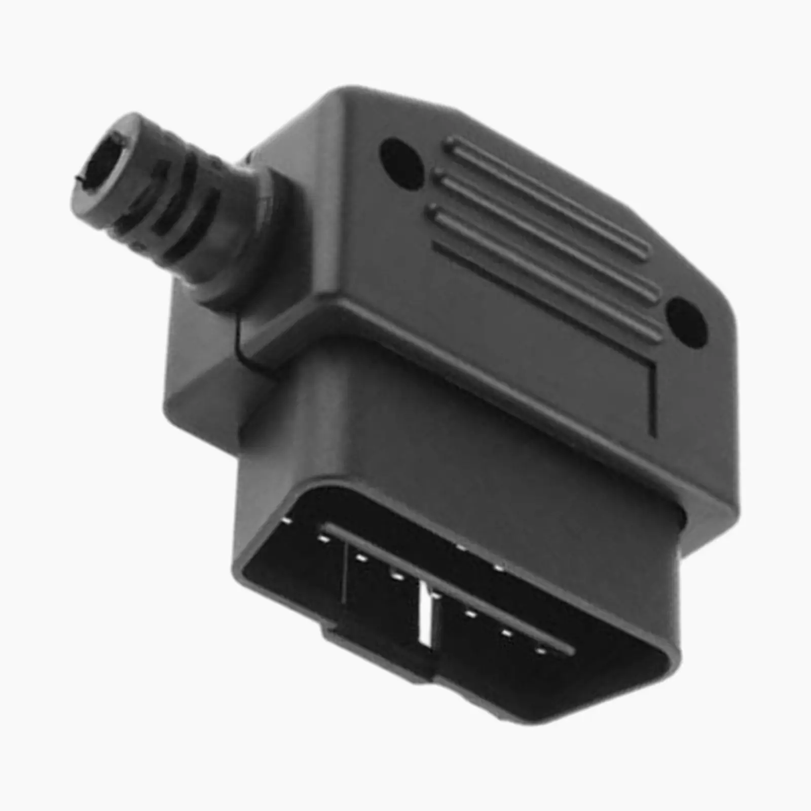 OBD2 Male 16Pin Adaptor Plug Lightweight Plug and Play Black Professional Easily