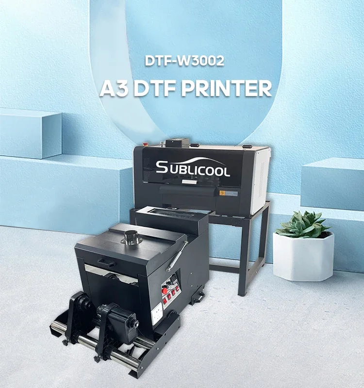 DTF Printing Machine A3 DTF Printer 30cm XP600 T-shirt DTF Printer With Powder Dyer Shaking Machine