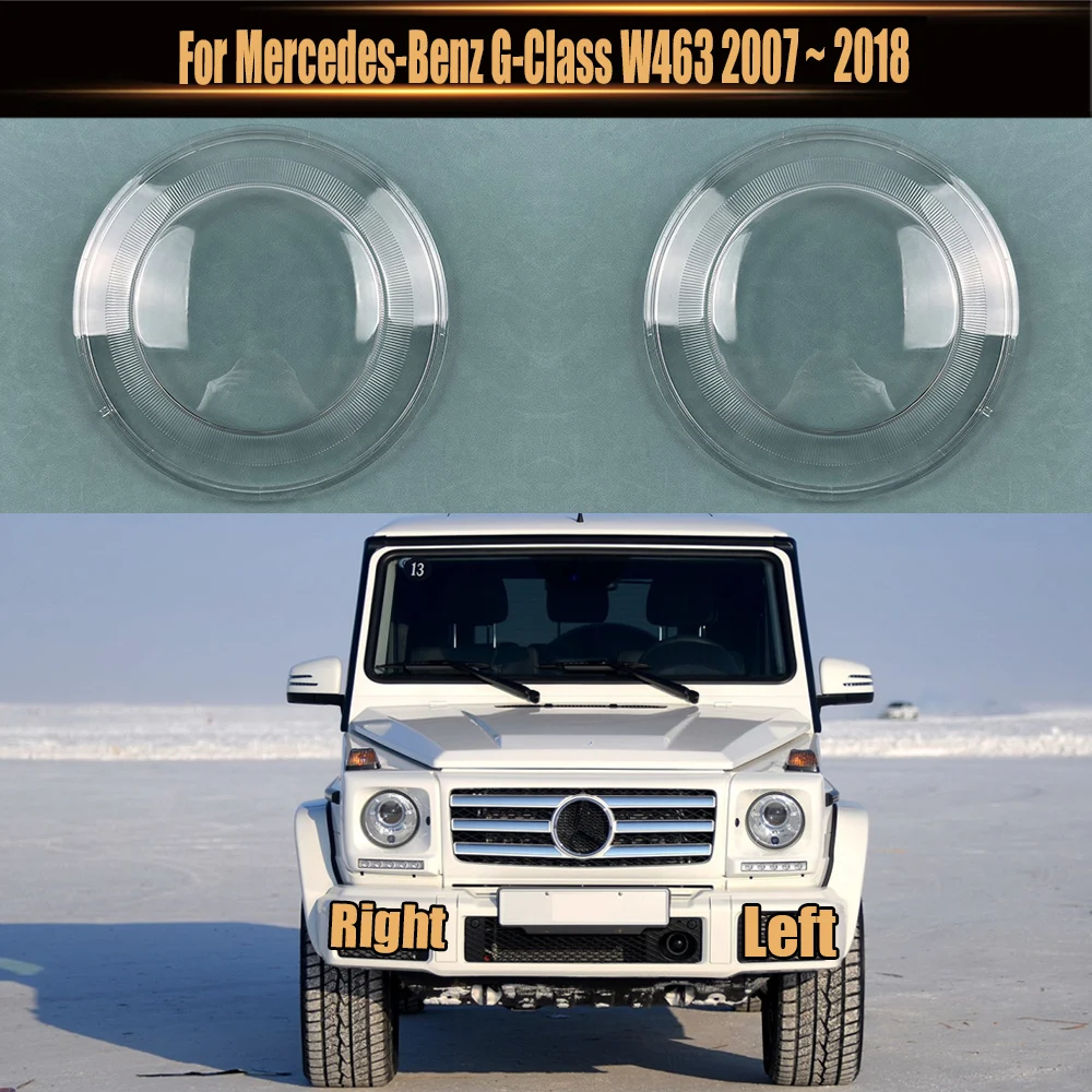 

For Mercedes-Benz G-Class W463 2007 ~ 2018 Car Accessories Headlamp Cover Transparent Lampshade Headlight Shell Plexiglass