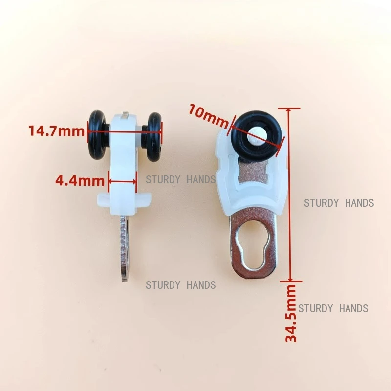 

30 пластиковых бесшумных шкивов для штор из алюминиевого сплава, черные бусины, детали фурнитуры для украшения окон