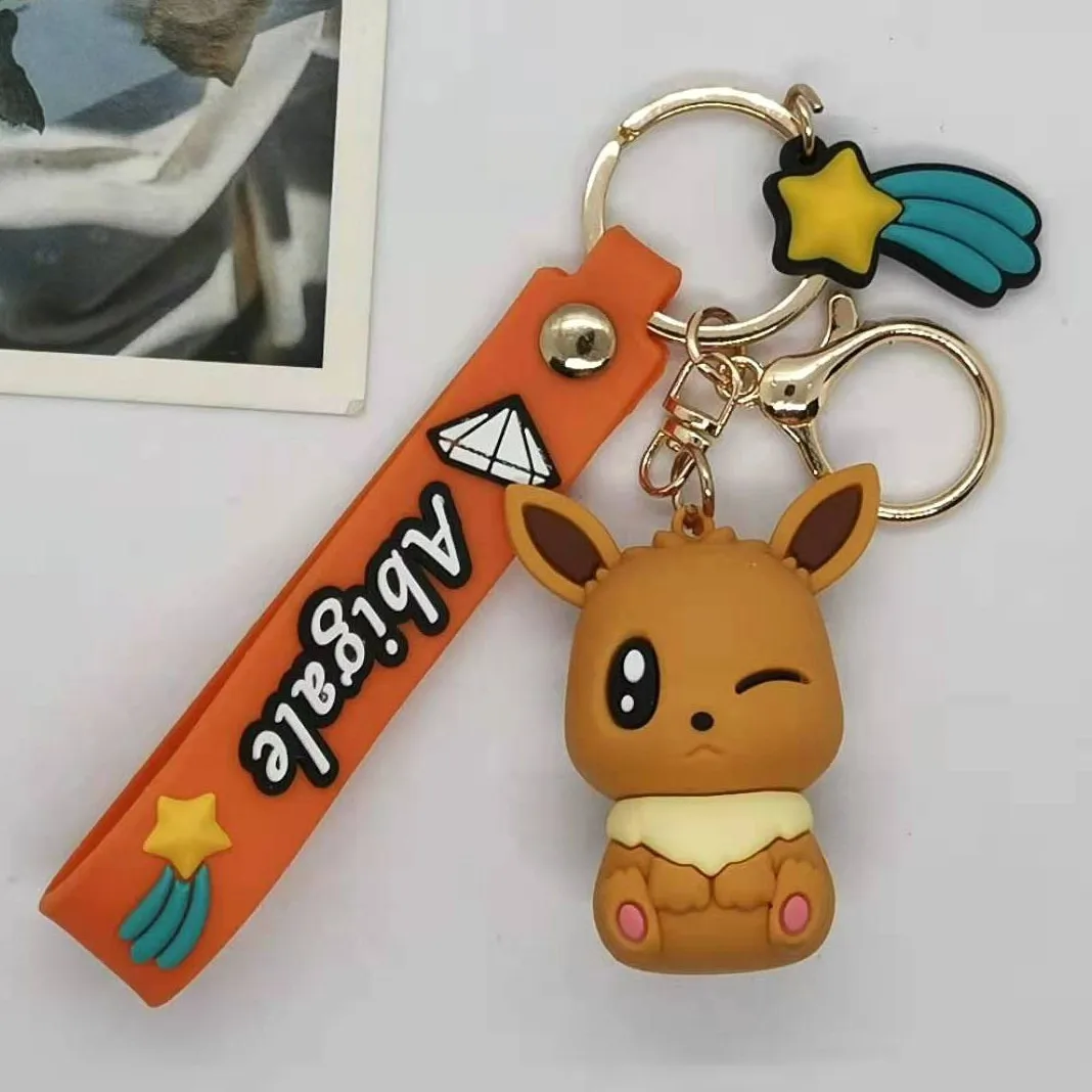 Pok é mon series keychains, cute couple bags, key pendants, gifts view 5